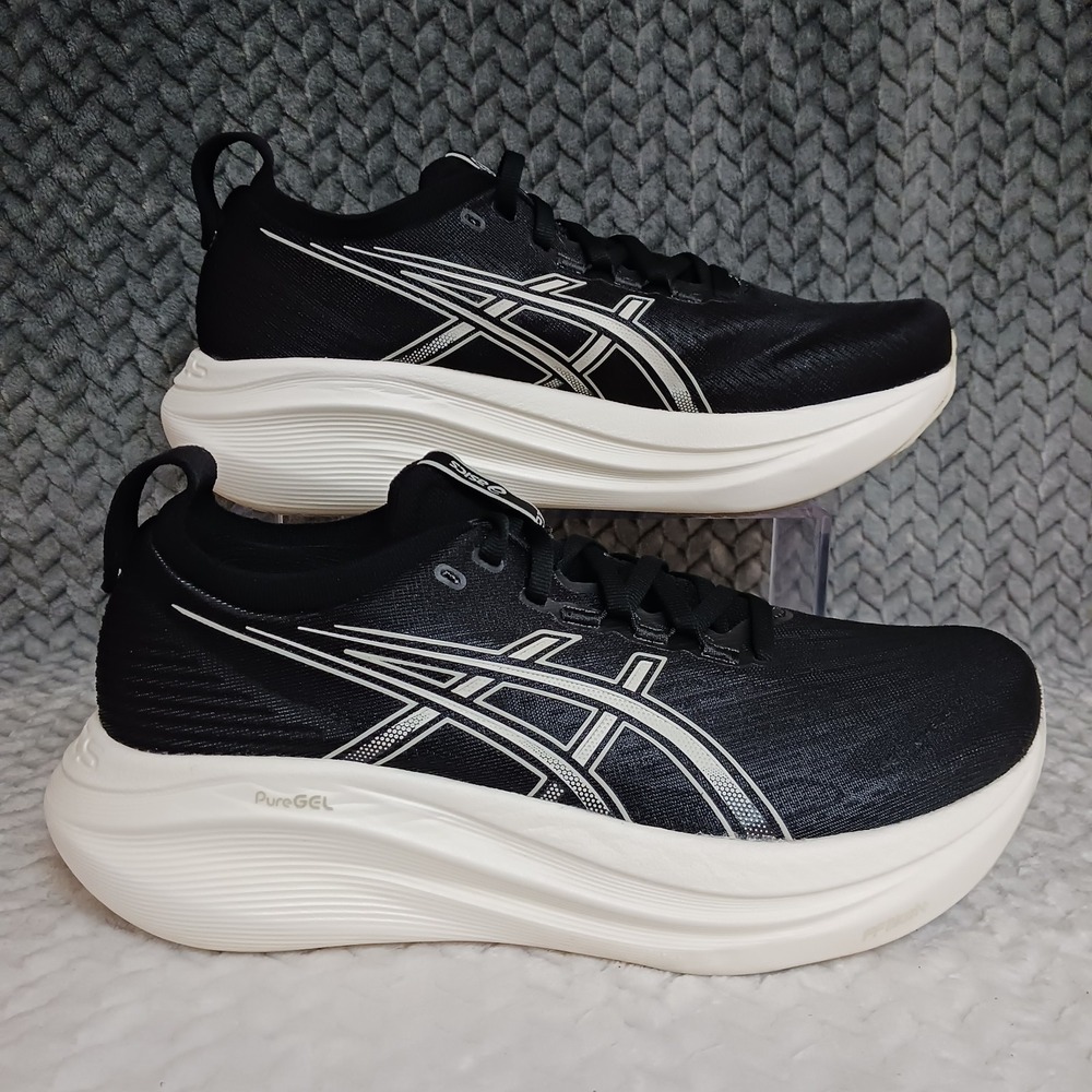 Asics Gel Nimbus 27 Black Lake Grey Women's Walking Running Sneakers Shoes Sz 9